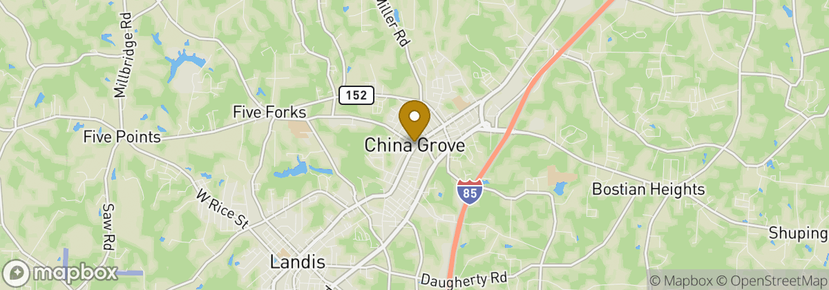 Map location: China Grove