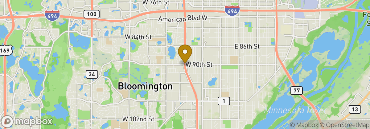 Map location: Bloomington