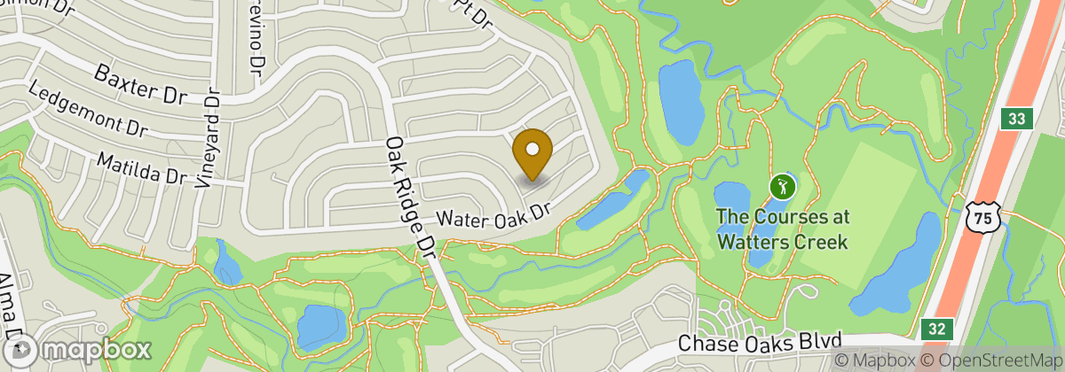 Map location: The Courses at Watters Creek