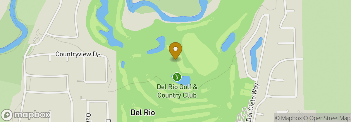 Map location: Del Rio Country Club