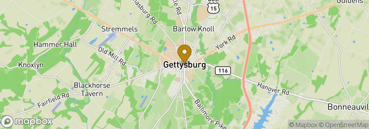 Map location: Gettysburg