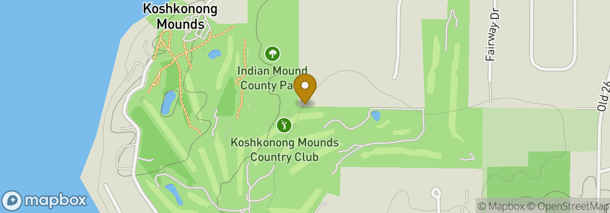 Map location: Koshkonong Mounds Country Club