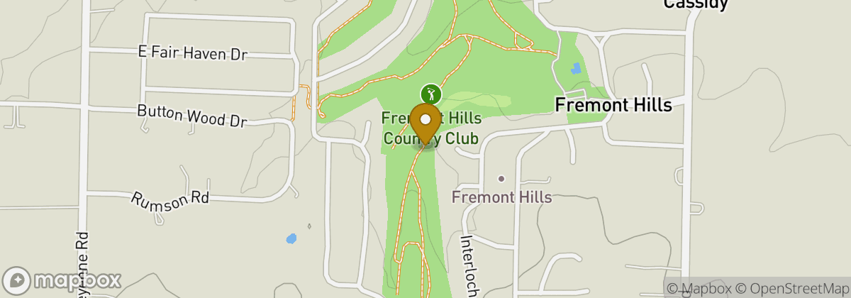 Map location: Fremont Hills Country Club