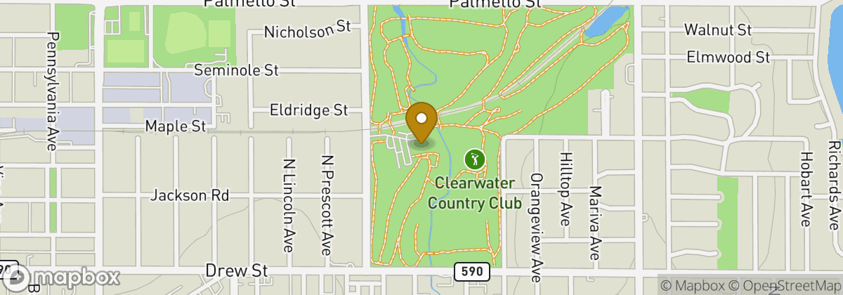 Map location: Clearwater Country Club
