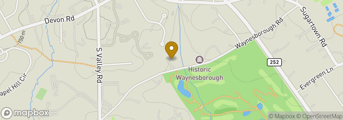 Map location: Waynesborough Country Club Grounds Department