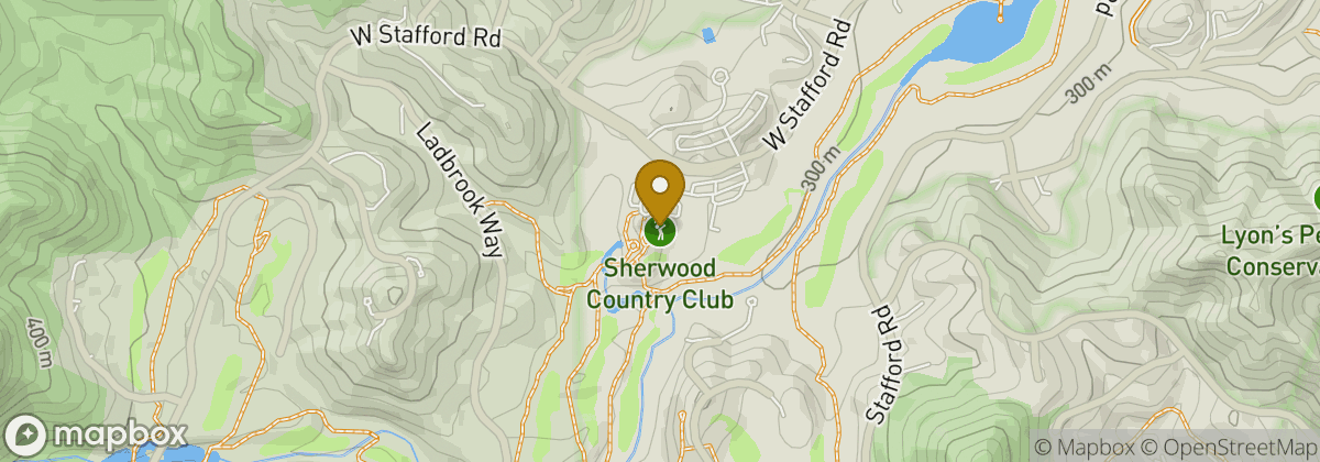 Map location: Sherwood Country Club