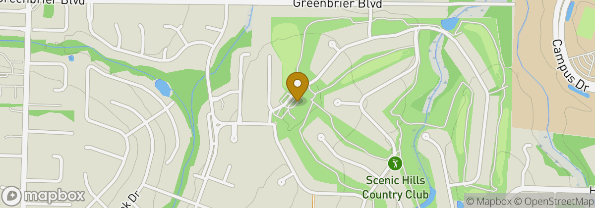 Map location: Scenic Hills Country Club - Golf • Restaurant • Events
