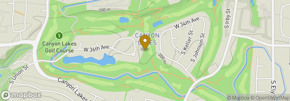 Map location: Canyon Lakes Golf Course