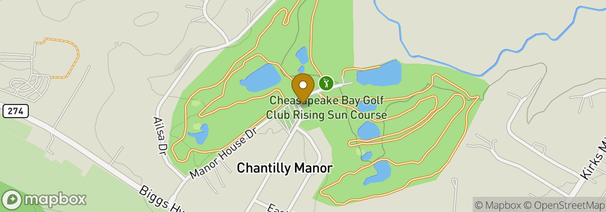Map location: Chesapeake Bay Golf Club