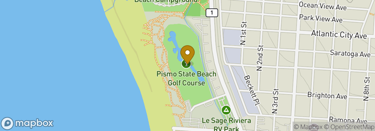 Map location: Pismo State Beach Golf Course