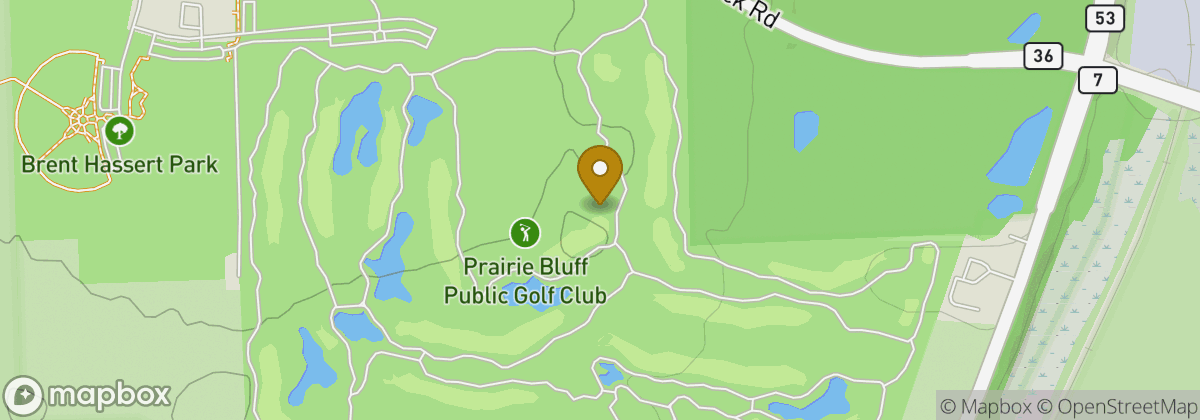 Map location: Prairie Bluff Public Golf Club