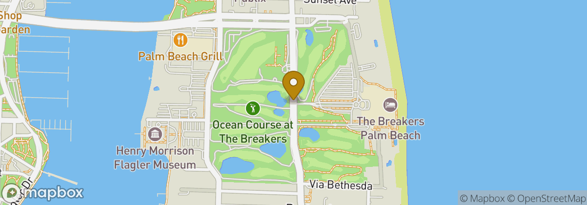 Map location: Ocean Course at The Breakers