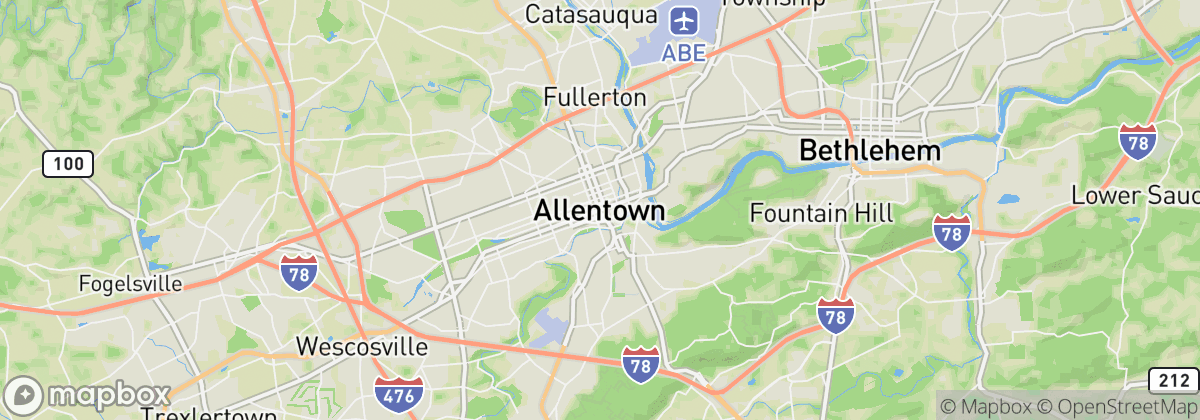 Map: Allentown, PA