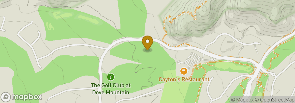 Map location: The Golf Club at Dove Mountain