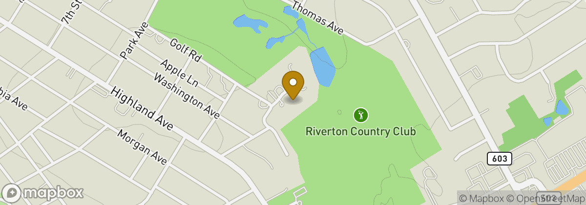 Map location: The Riverton Country Club