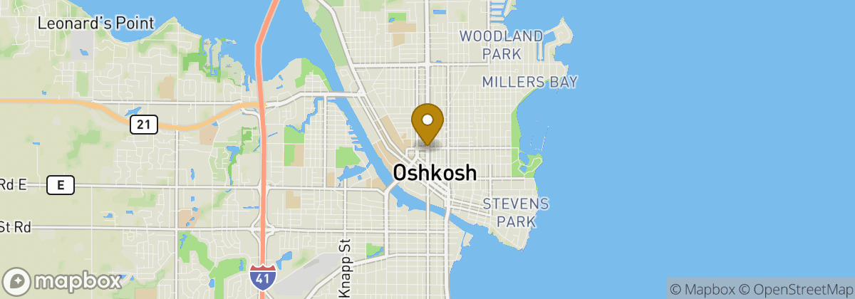 Map location: Oshkosh