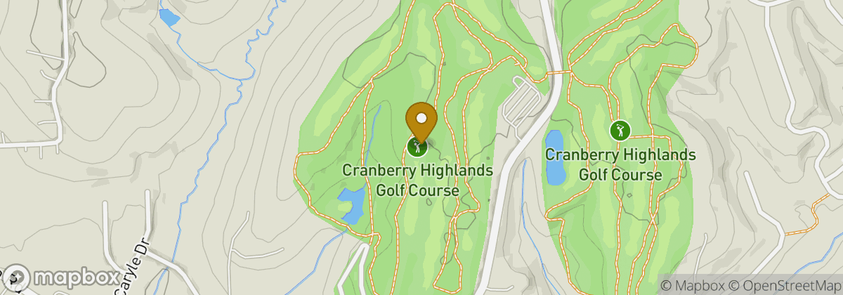 Map location: Cranberry Highlands Golf Course
