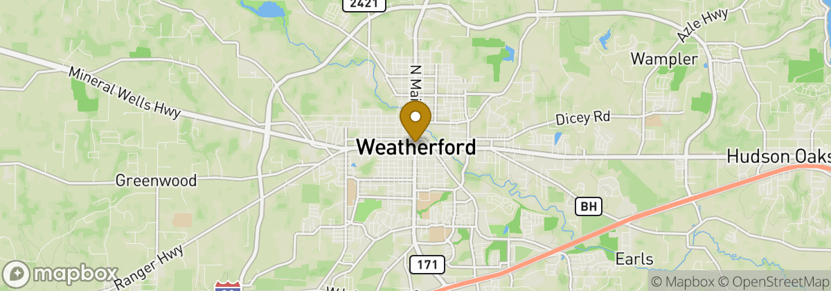 Map location: Weatherford
