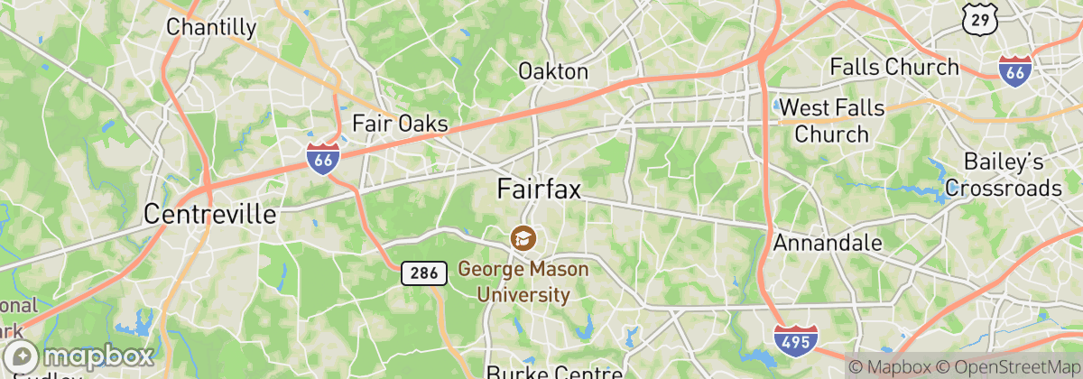 Map: Fairfax, VA