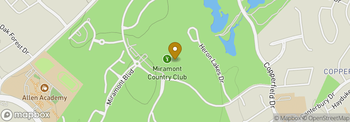 Map location: Miramont Country Club