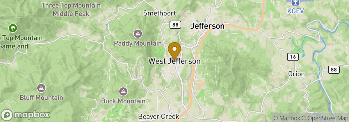 Map location: West Jefferson
