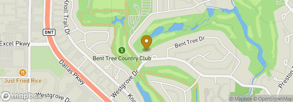 Map location: Bent Tree Country Club