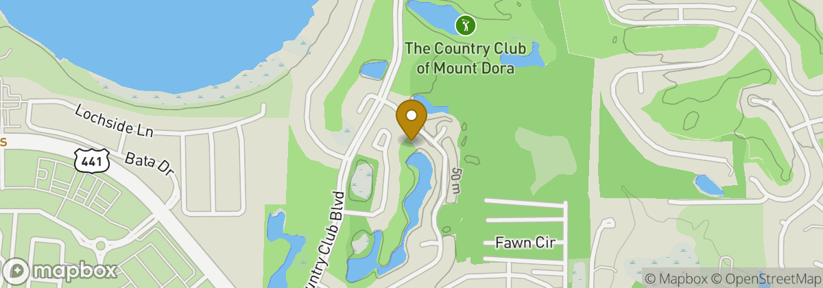 Map location: The Country Club of Mount Dora