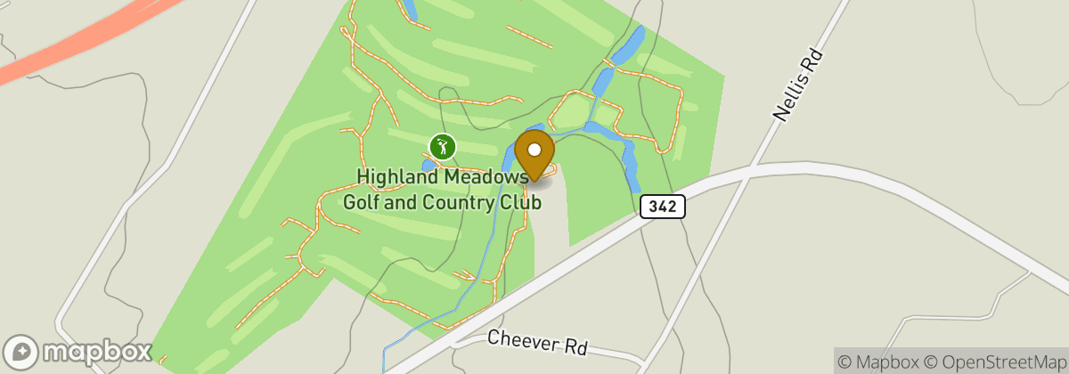 Map location: Highland Meadows Golf Course