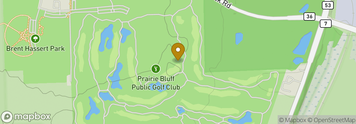 Map location: Prairie Bluff Public Golf Club