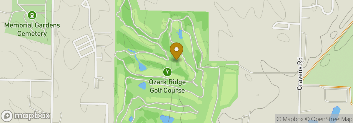 Map location: Ozark Ridge Golf Course