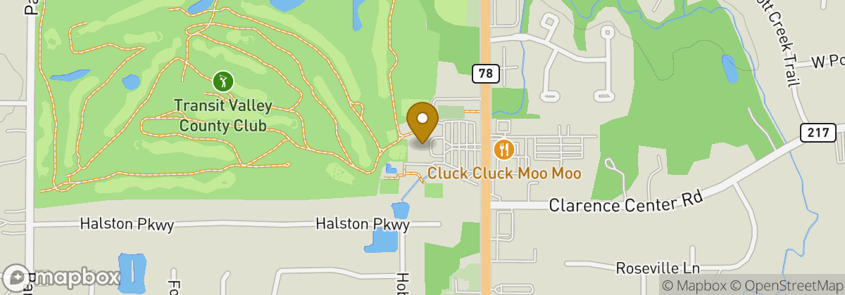 Map location: Transit Valley Country Club