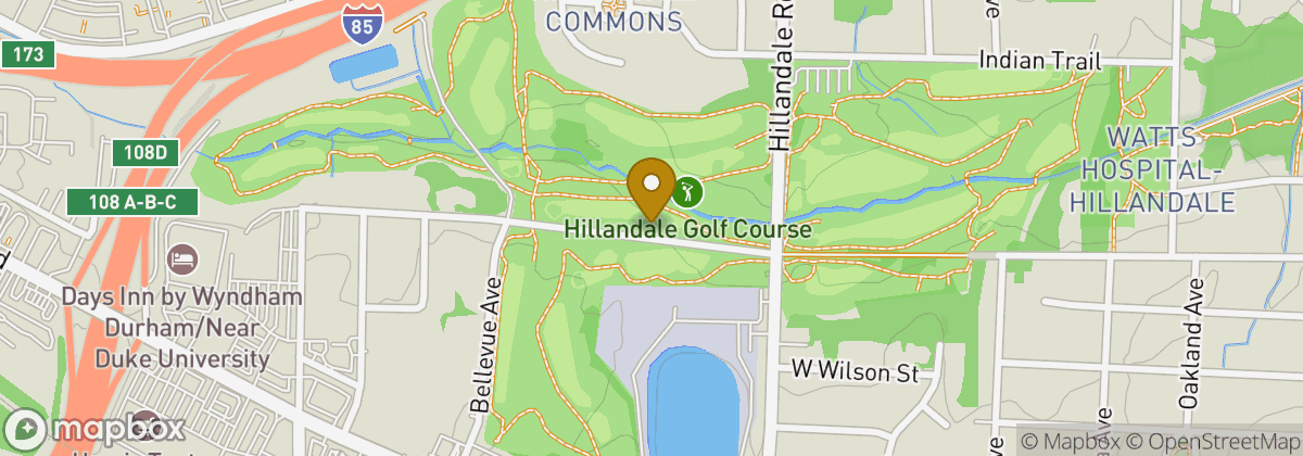 Map location: Hillandale Golf Course