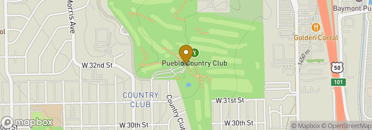 Map location: Pueblo Country Club