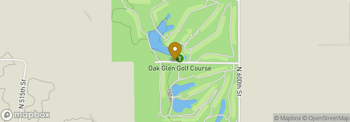 Map location: Oak Glen Golf Course