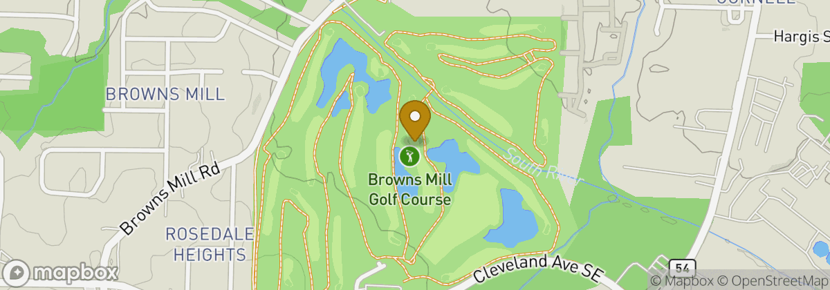 Map location: Brown's Mill Golf Course