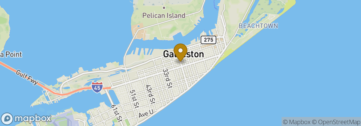 Map location: Galveston
