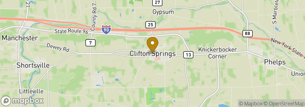 Map location: Clifton Springs