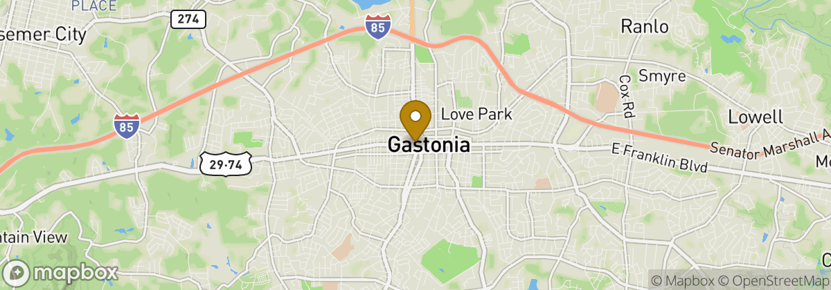 Map location: Gastonia