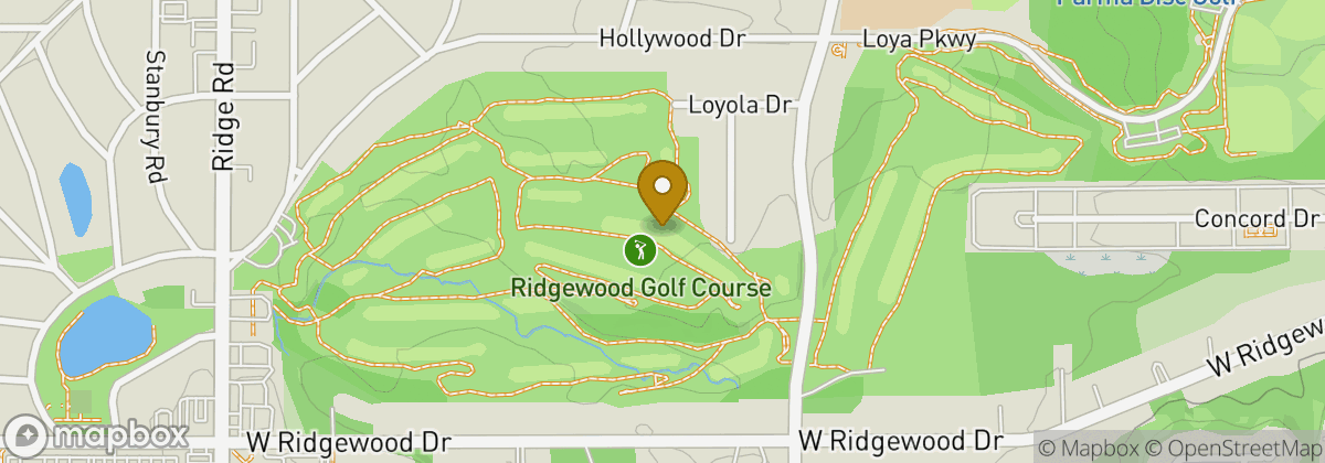 Map location: Ridgewood Golf Course