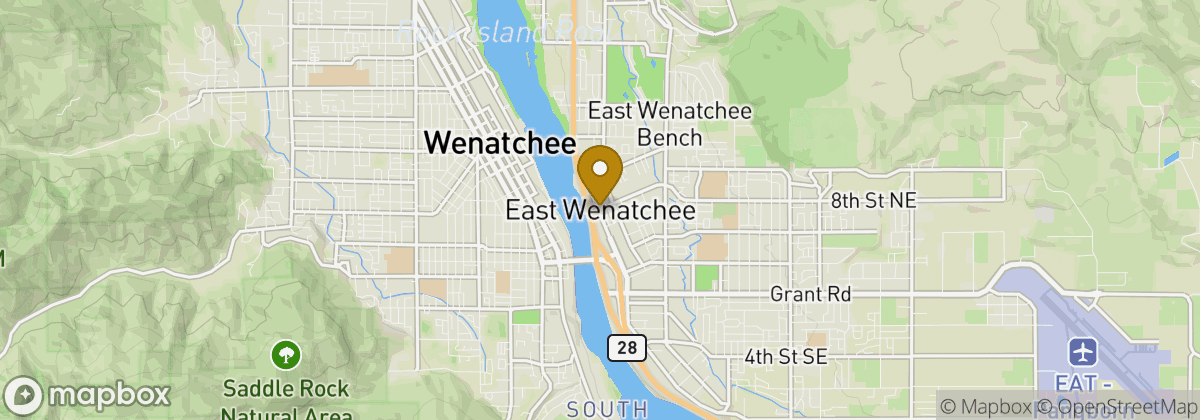 Map location: East Wenatchee