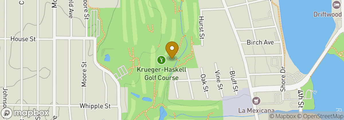 Map location: Krueger-Haskell Golf Course