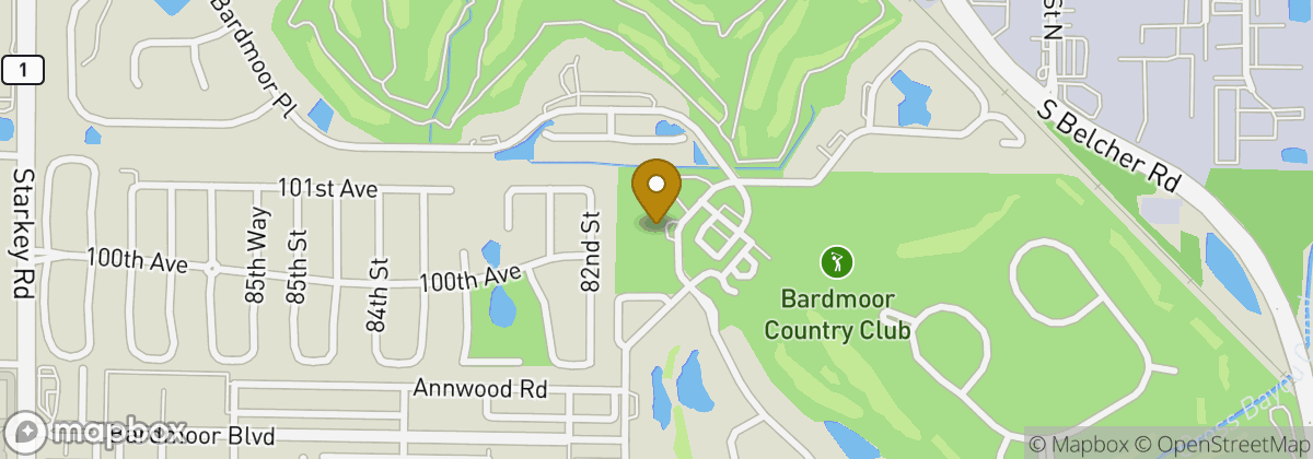 Map location: Bardmoor Golf & Tennis Club
