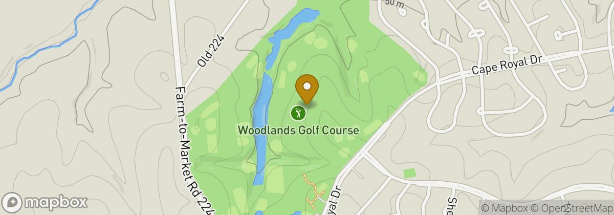 Map location: The Woodlands Country Club