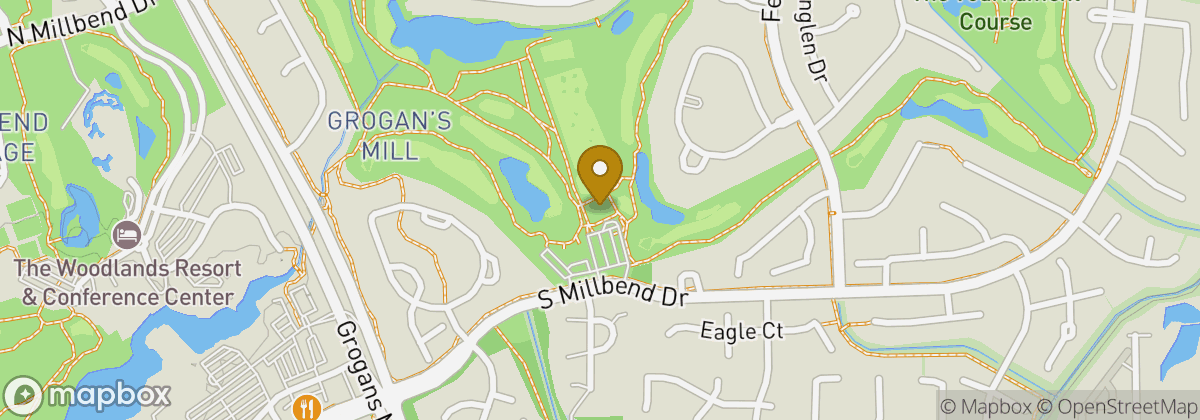 Map location: The Tournament Course at the The Woodlands Country Club