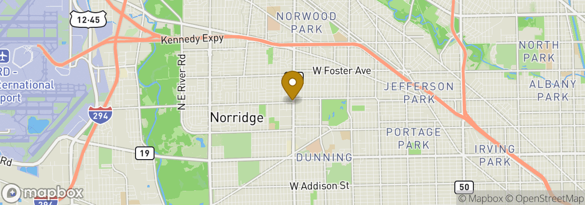 Map location: Harwood Heights