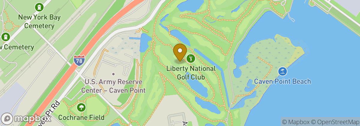 Map location: Liberty National Golf Club