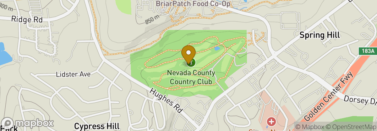 Map location: Nevada County Country Club