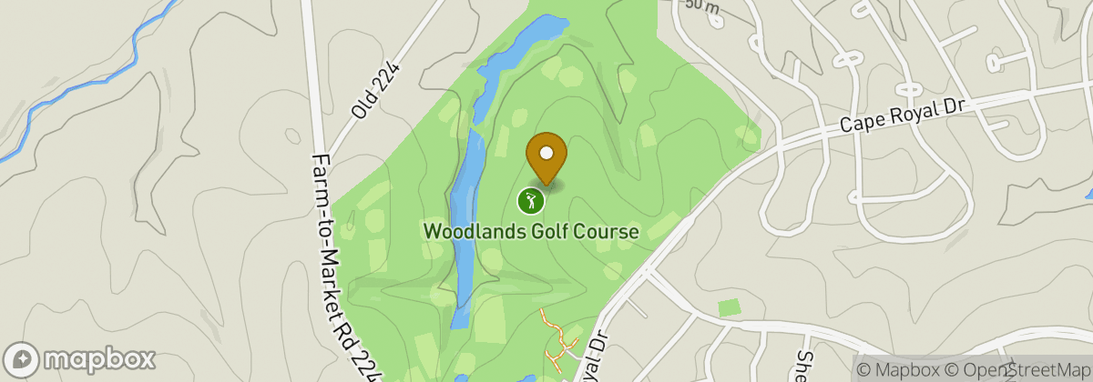 Map location: The Woodlands Country Club