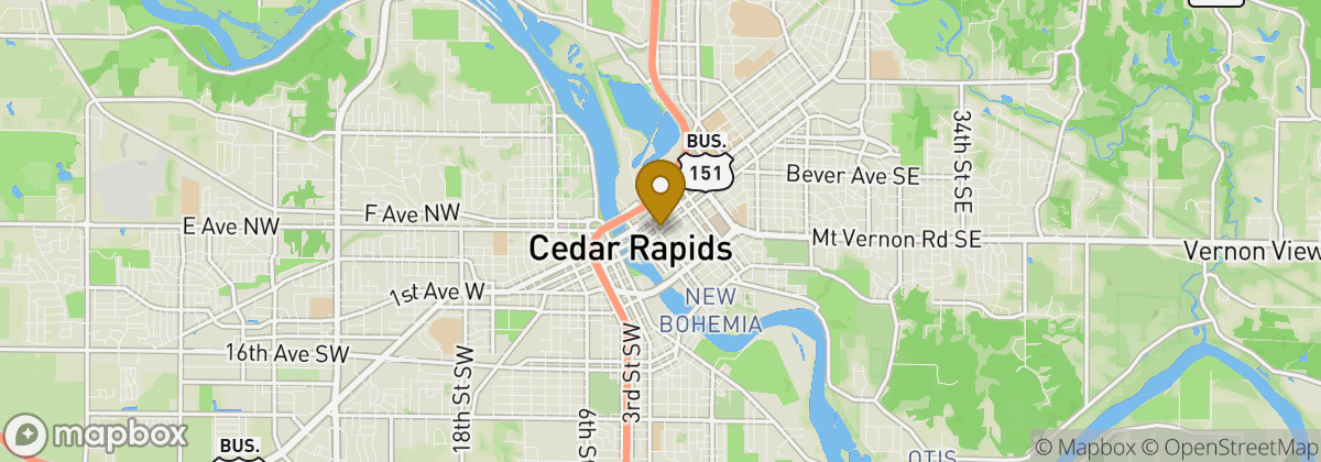 Map location: Cedar Rapids