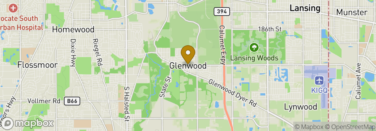 Map location: Glenwood